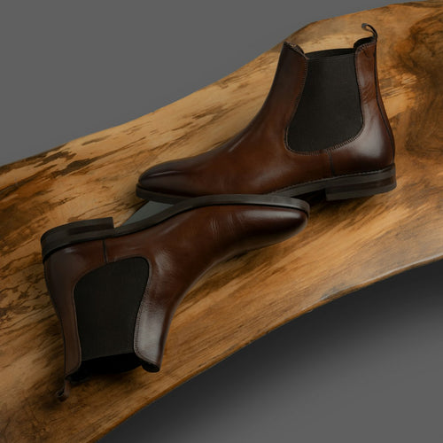 Brown Leather Chelsea Boots - view 2